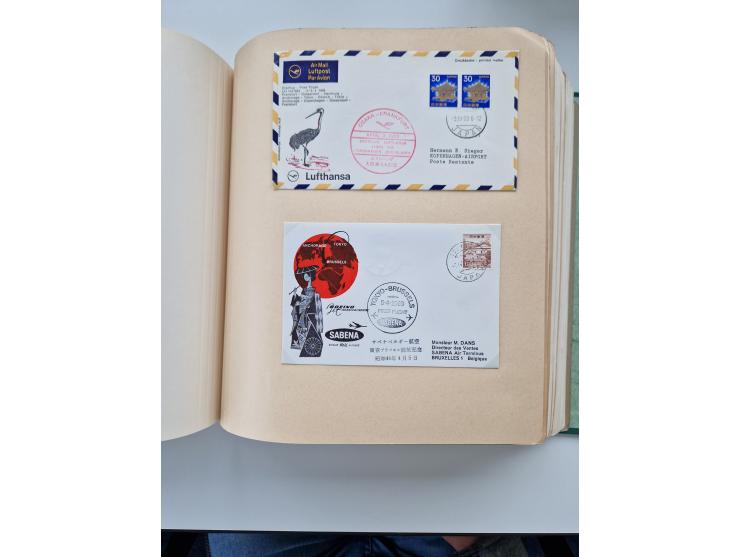 1945/80 (ca.), einige hundert Luftpostbriefe und Karten von Brasilien, Indien und Japan mit interessanten Frankaturen und Ers