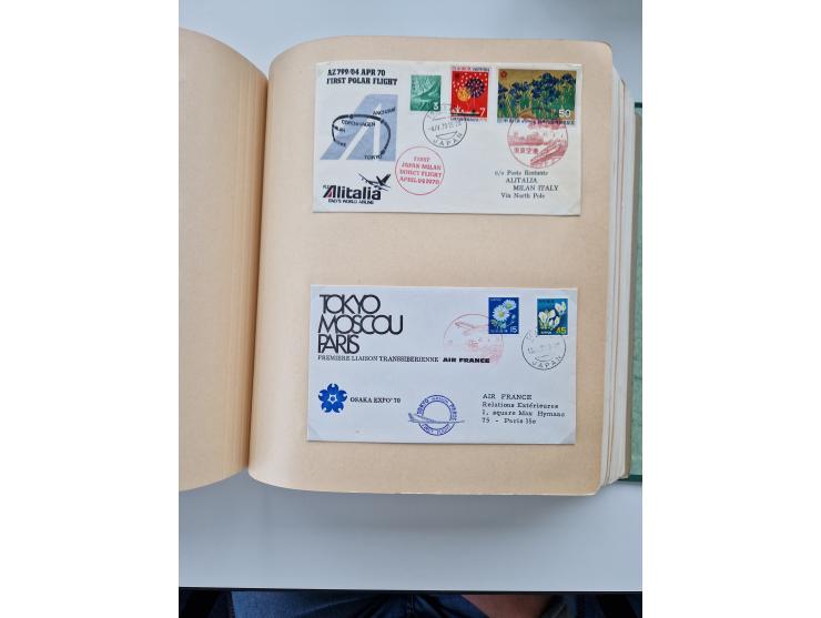 1945/80 (ca.), einige hundert Luftpostbriefe und Karten von Brasilien, Indien und Japan mit interessanten Frankaturen und Ers