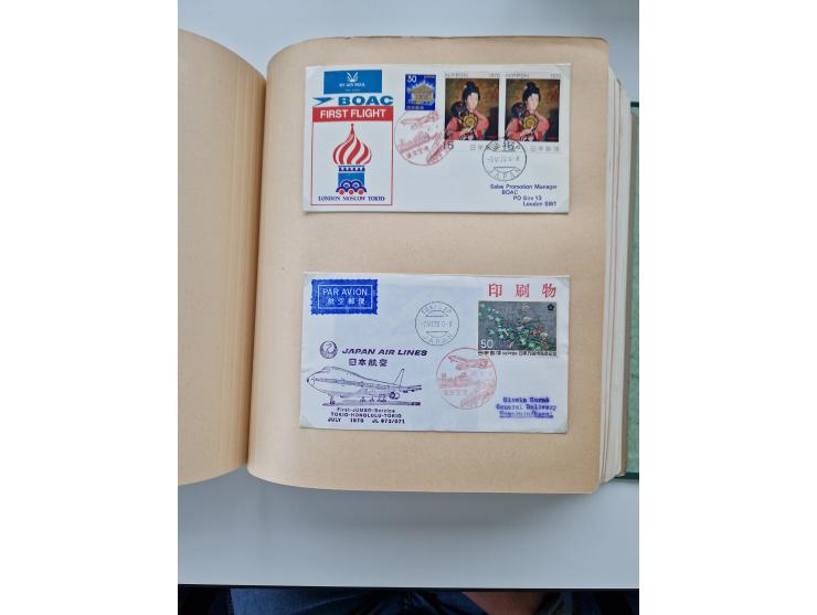 1945/80 (ca.), einige hundert Luftpostbriefe und Karten von Brasilien, Indien und Japan mit interessanten Frankaturen und Ers