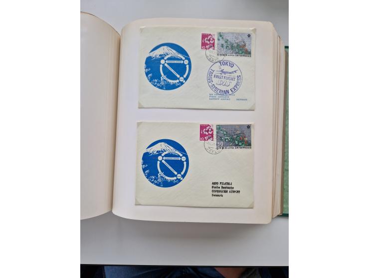 1945/80 (ca.), einige hundert Luftpostbriefe und Karten von Brasilien, Indien und Japan mit interessanten Frankaturen und Ers