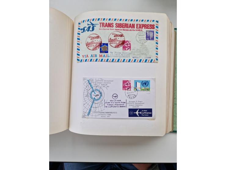 1945/80 (ca.), einige hundert Luftpostbriefe und Karten von Brasilien, Indien und Japan mit interessanten Frankaturen und Ers