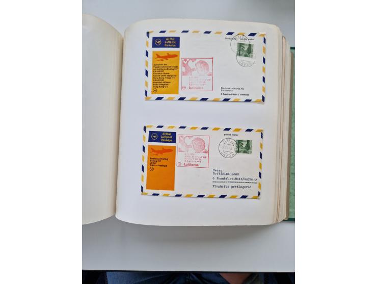 1945/80 (ca.), einige hundert Luftpostbriefe und Karten von Brasilien, Indien und Japan mit interessanten Frankaturen und Ers