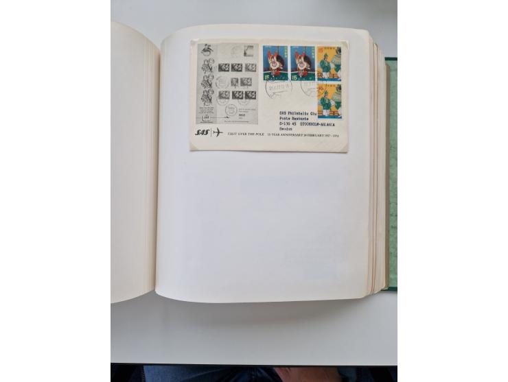 1945/80 (ca.), einige hundert Luftpostbriefe und Karten von Brasilien, Indien und Japan mit interessanten Frankaturen und Ers