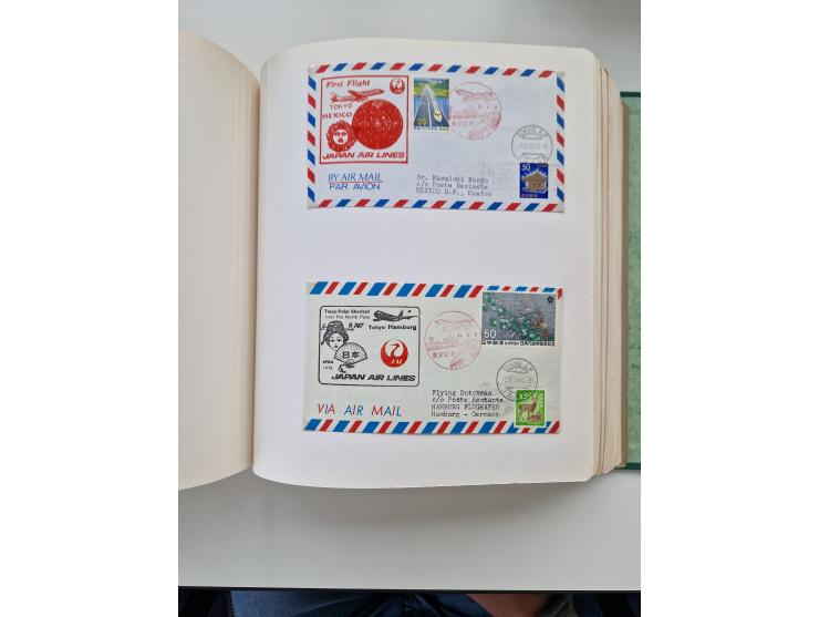 1945/80 (ca.), einige hundert Luftpostbriefe und Karten von Brasilien, Indien und Japan mit interessanten Frankaturen und Ers