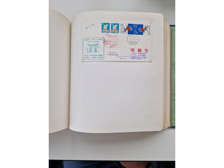 1945/80 (ca.), einige hundert Luftpostbriefe und Karten von Brasilien, Indien und Japan mit interessanten Frankaturen und Ers