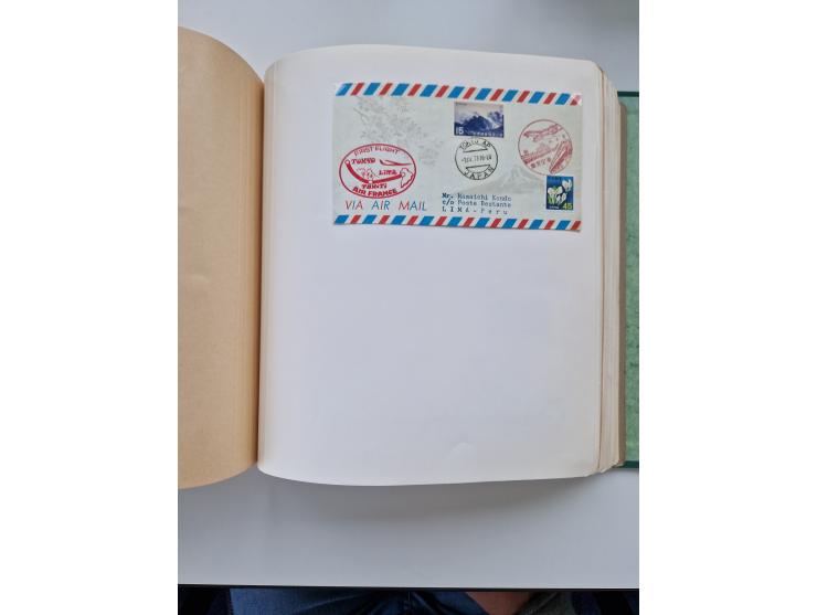 1945/80 (ca.), einige hundert Luftpostbriefe und Karten von Brasilien, Indien und Japan mit interessanten Frankaturen und Ers