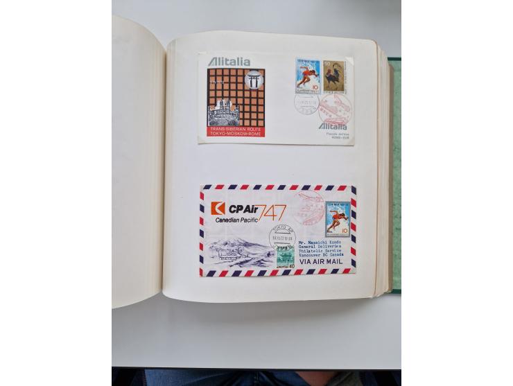 1945/80 (ca.), einige hundert Luftpostbriefe und Karten von Brasilien, Indien und Japan mit interessanten Frankaturen und Ers