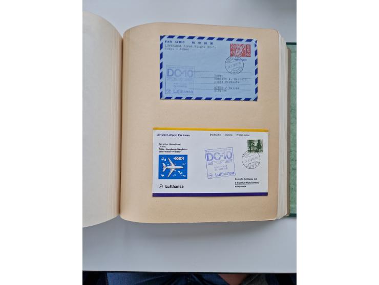 1945/80 (ca.), einige hundert Luftpostbriefe und Karten von Brasilien, Indien und Japan mit interessanten Frankaturen und Ers