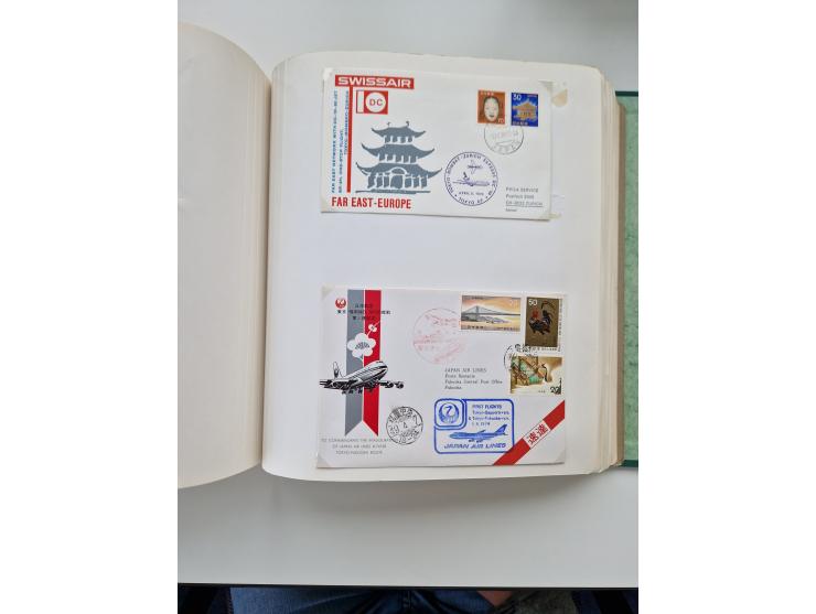 1945/80 (ca.), einige hundert Luftpostbriefe und Karten von Brasilien, Indien und Japan mit interessanten Frankaturen und Ers