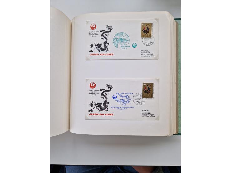 1945/80 (ca.), einige hundert Luftpostbriefe und Karten von Brasilien, Indien und Japan mit interessanten Frankaturen und Ers