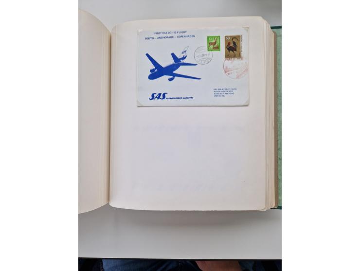 1945/80 (ca.), einige hundert Luftpostbriefe und Karten von Brasilien, Indien und Japan mit interessanten Frankaturen und Ers