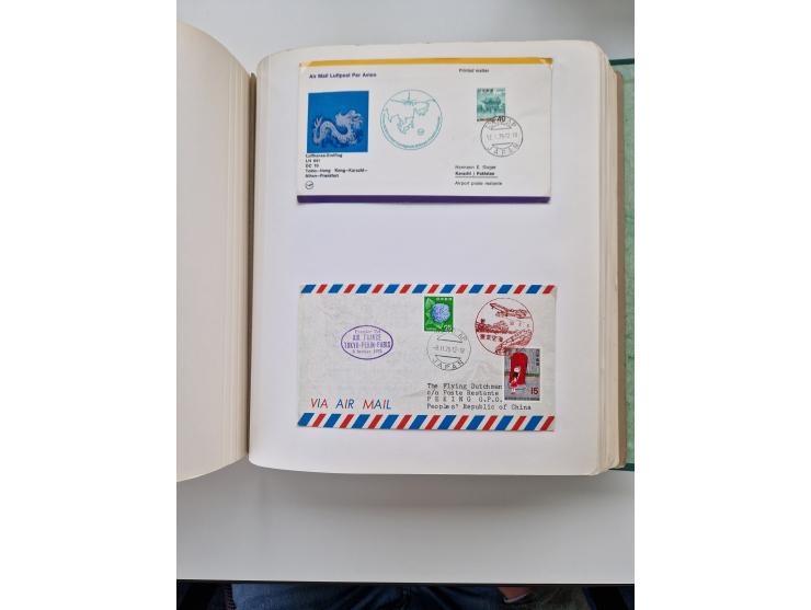 1945/80 (ca.), einige hundert Luftpostbriefe und Karten von Brasilien, Indien und Japan mit interessanten Frankaturen und Ers