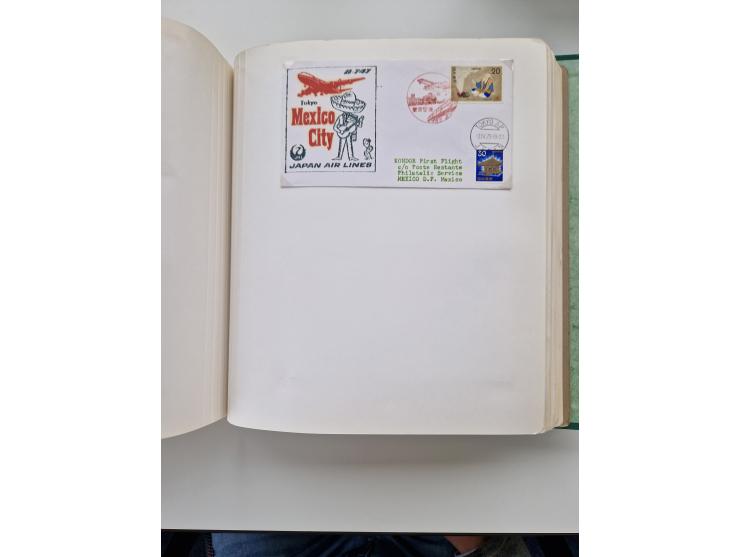 1945/80 (ca.), einige hundert Luftpostbriefe und Karten von Brasilien, Indien und Japan mit interessanten Frankaturen und Ers