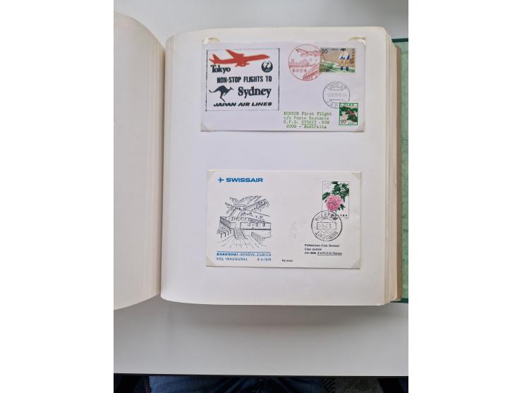 1945/80 (ca.), einige hundert Luftpostbriefe und Karten von Brasilien, Indien und Japan mit interessanten Frankaturen und Ers