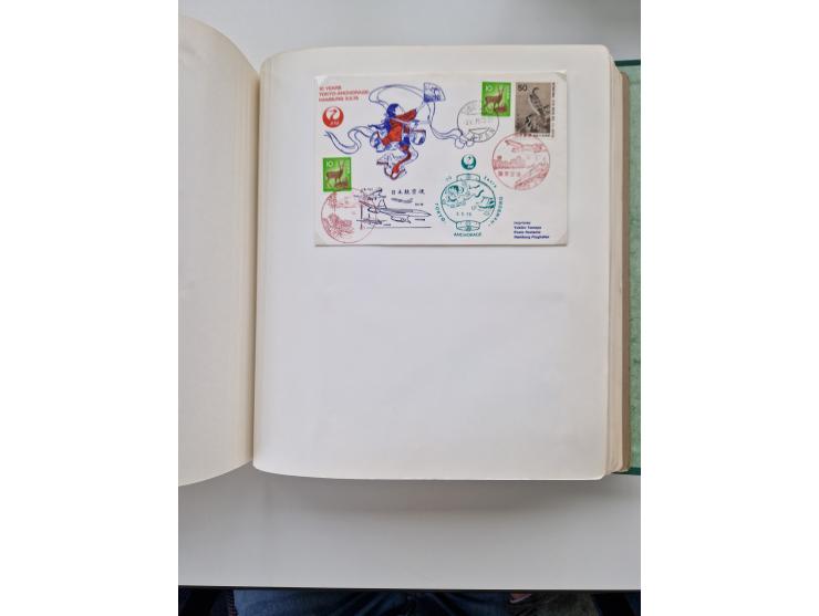 1945/80 (ca.), einige hundert Luftpostbriefe und Karten von Brasilien, Indien und Japan mit interessanten Frankaturen und Ers