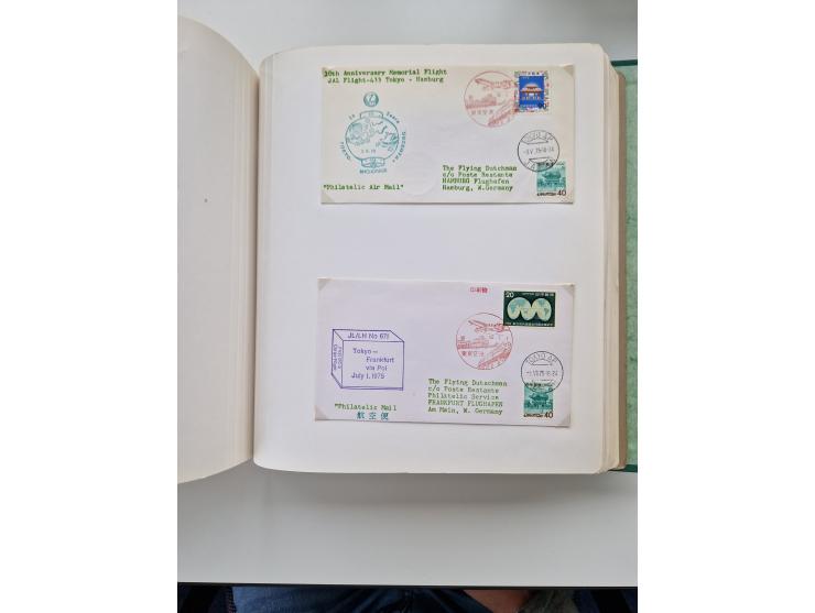 1945/80 (ca.), einige hundert Luftpostbriefe und Karten von Brasilien, Indien und Japan mit interessanten Frankaturen und Ers