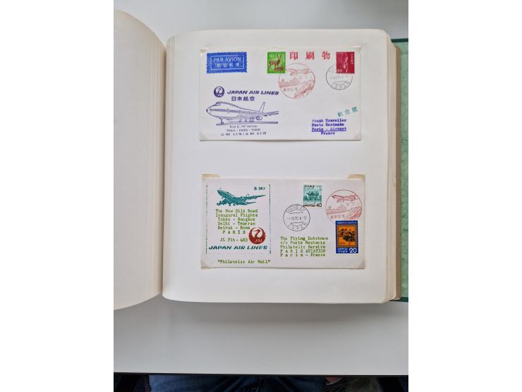 1945/80 (ca.), einige hundert Luftpostbriefe und Karten von Brasilien, Indien und Japan mit interessanten Frankaturen und Ers