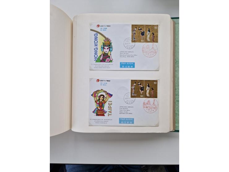 1945/80 (ca.), einige hundert Luftpostbriefe und Karten von Brasilien, Indien und Japan mit interessanten Frankaturen und Ers