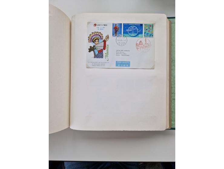 1945/80 (ca.), einige hundert Luftpostbriefe und Karten von Brasilien, Indien und Japan mit interessanten Frankaturen und Ers