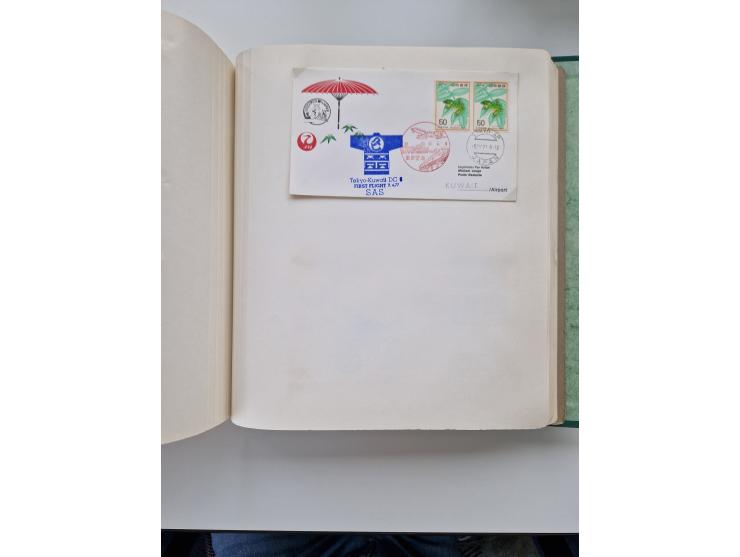 1945/80 (ca.), einige hundert Luftpostbriefe und Karten von Brasilien, Indien und Japan mit interessanten Frankaturen und Ers