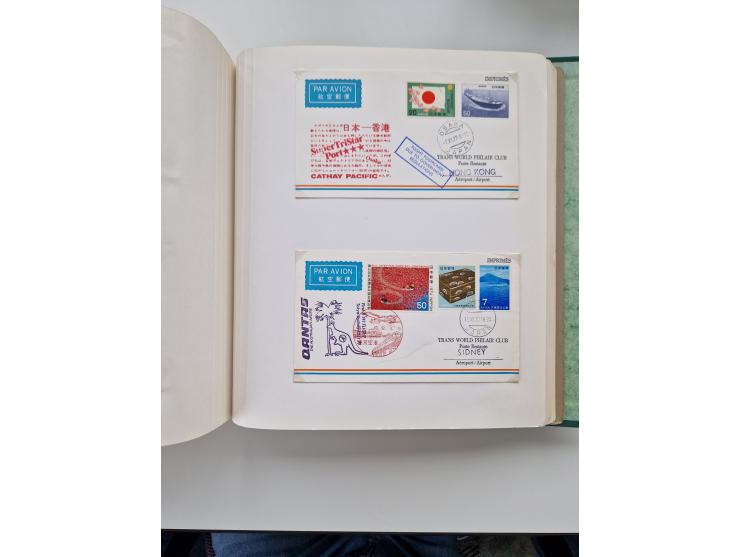 1945/80 (ca.), einige hundert Luftpostbriefe und Karten von Brasilien, Indien und Japan mit interessanten Frankaturen und Ers