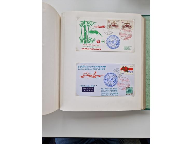 1945/80 (ca.), einige hundert Luftpostbriefe und Karten von Brasilien, Indien und Japan mit interessanten Frankaturen und Ers