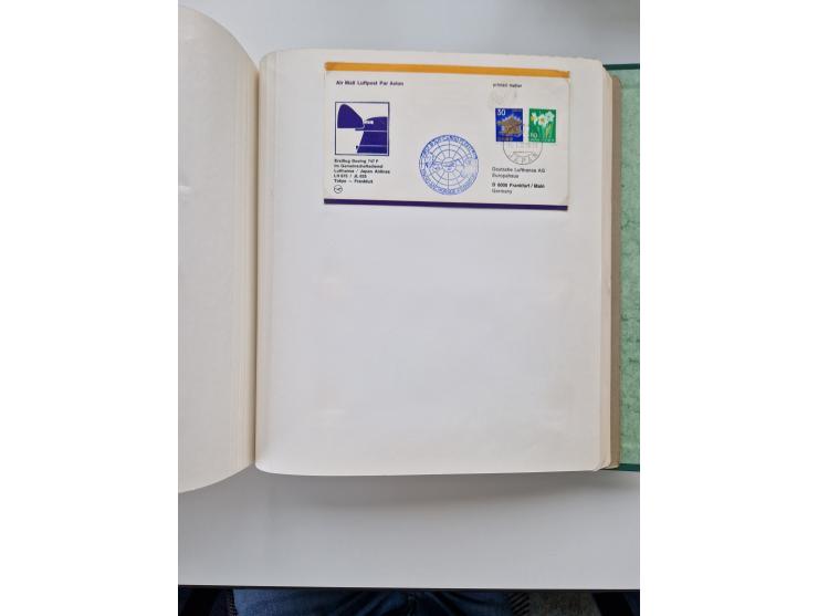 1945/80 (ca.), einige hundert Luftpostbriefe und Karten von Brasilien, Indien und Japan mit interessanten Frankaturen und Ers
