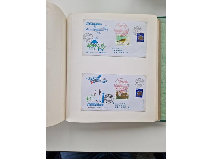 1945/80 (ca.), einige hundert Luftpostbriefe und Karten von Brasilien, Indien und Japan mit interessanten Frankaturen und Ers