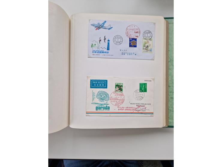 1945/80 (ca.), einige hundert Luftpostbriefe und Karten von Brasilien, Indien und Japan mit interessanten Frankaturen und Ers