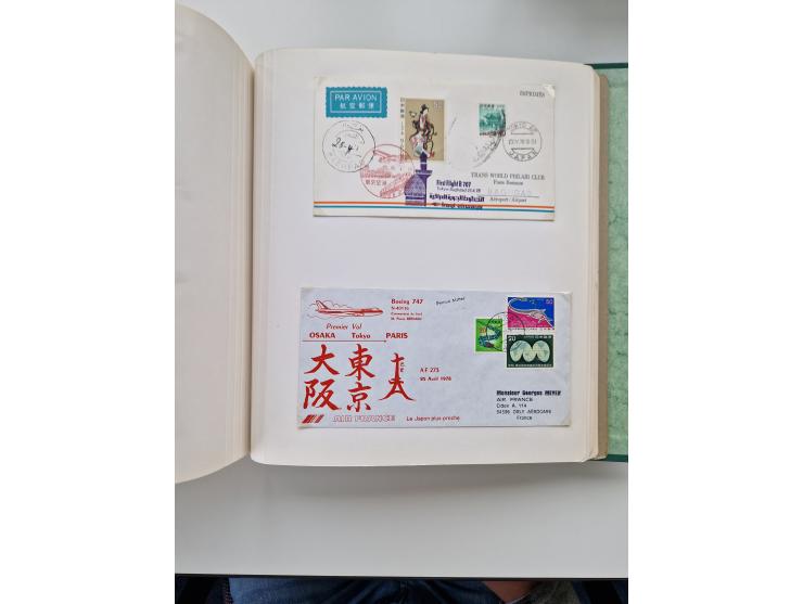 1945/80 (ca.), einige hundert Luftpostbriefe und Karten von Brasilien, Indien und Japan mit interessanten Frankaturen und Ers