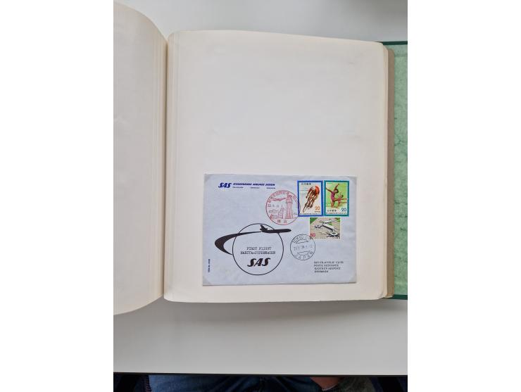 1945/80 (ca.), einige hundert Luftpostbriefe und Karten von Brasilien, Indien und Japan mit interessanten Frankaturen und Ers