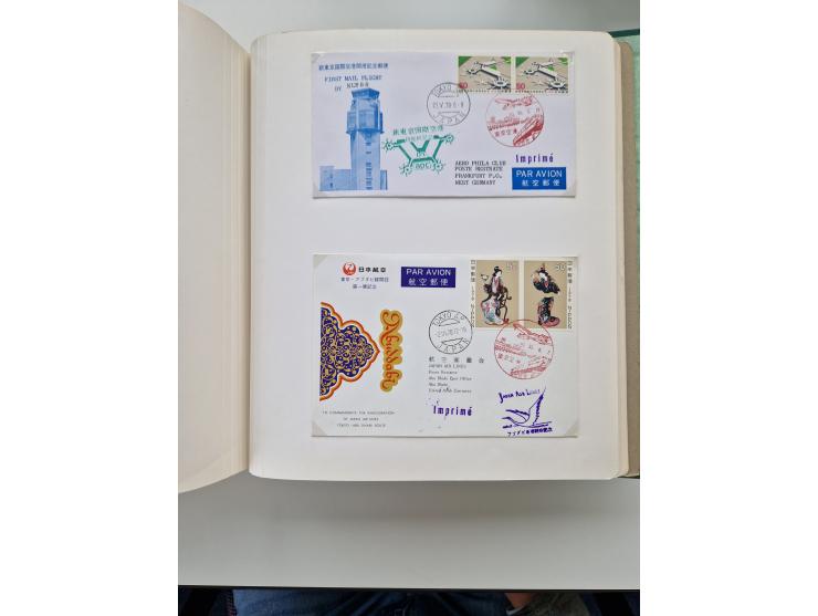 1945/80 (ca.), einige hundert Luftpostbriefe und Karten von Brasilien, Indien und Japan mit interessanten Frankaturen und Ers