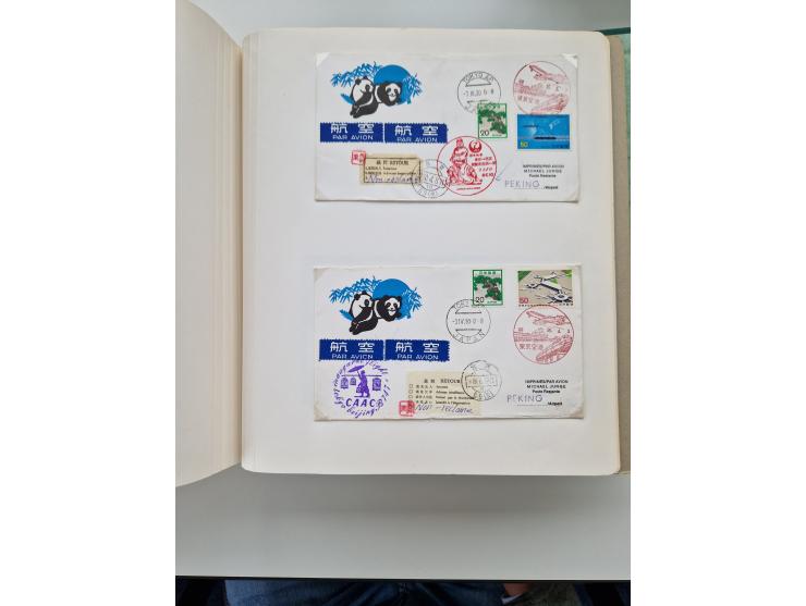 1945/80 (ca.), einige hundert Luftpostbriefe und Karten von Brasilien, Indien und Japan mit interessanten Frankaturen und Ers