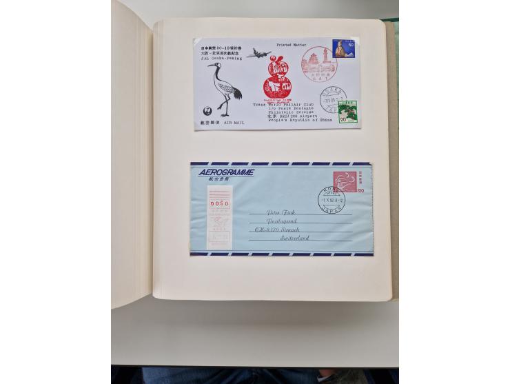 1945/80 (ca.), einige hundert Luftpostbriefe und Karten von Brasilien, Indien und Japan mit interessanten Frankaturen und Ers