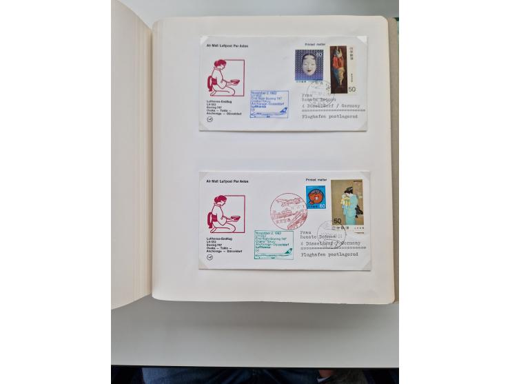 1945/80 (ca.), einige hundert Luftpostbriefe und Karten von Brasilien, Indien und Japan mit interessanten Frankaturen und Ers