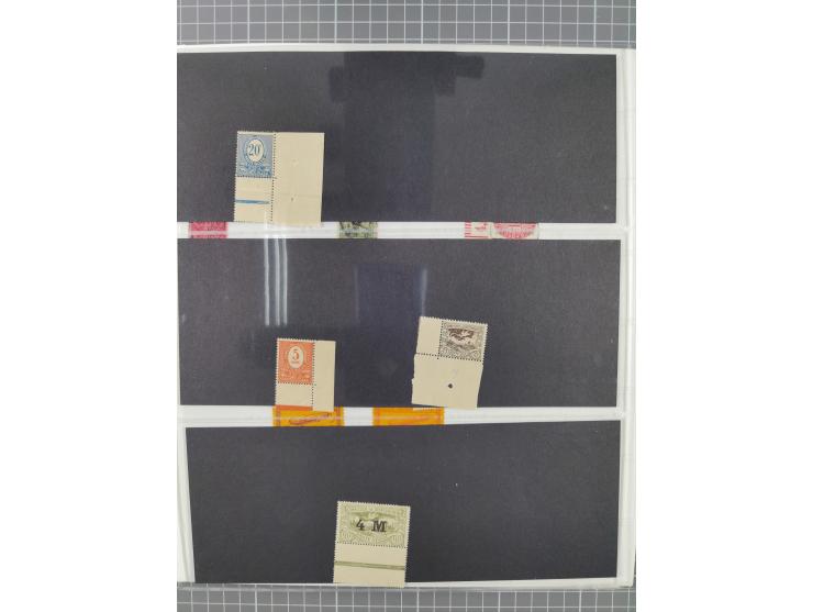 1920/22, interessante, meist postfrische und gestempelte Sammlung inkl. Dienstmarken mit besseren Marken, Farben, Plattenfehl