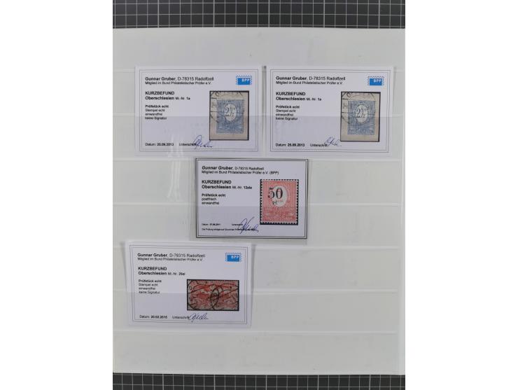 1920/22, interessante, meist postfrische und gestempelte Sammlung inkl. Dienstmarken mit besseren Marken, Farben, Plattenfehl