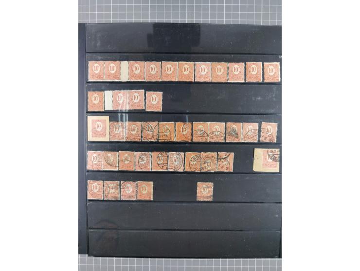 1920/22, interessante, meist postfrische und gestempelte Sammlung inkl. Dienstmarken mit besseren Marken, Farben, Plattenfehl