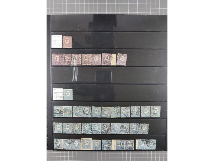 1920/22, interessante, meist postfrische und gestempelte Sammlung inkl. Dienstmarken mit besseren Marken, Farben, Plattenfehl