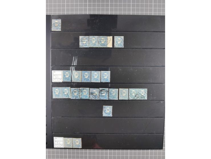 1920/22, interessante, meist postfrische und gestempelte Sammlung inkl. Dienstmarken mit besseren Marken, Farben, Plattenfehl