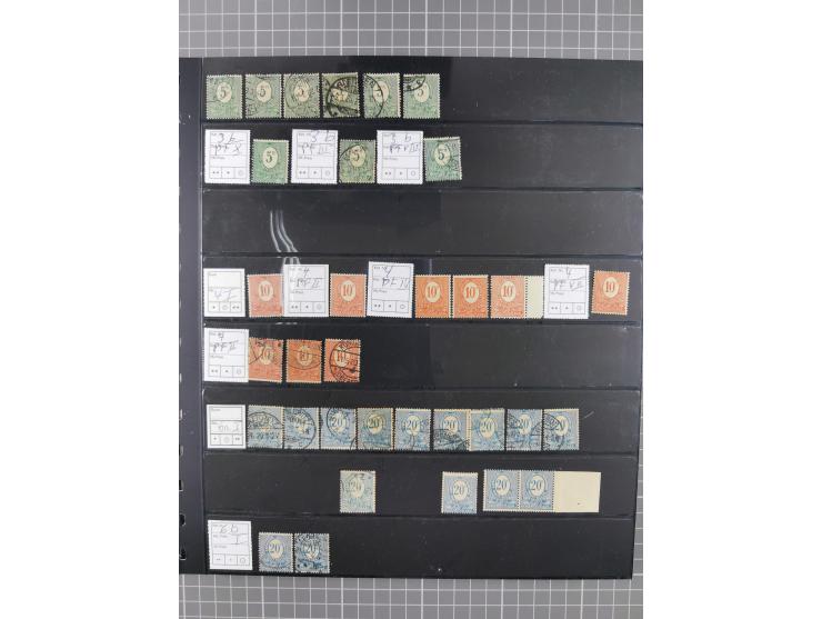1920/22, interessante, meist postfrische und gestempelte Sammlung inkl. Dienstmarken mit besseren Marken, Farben, Plattenfehl