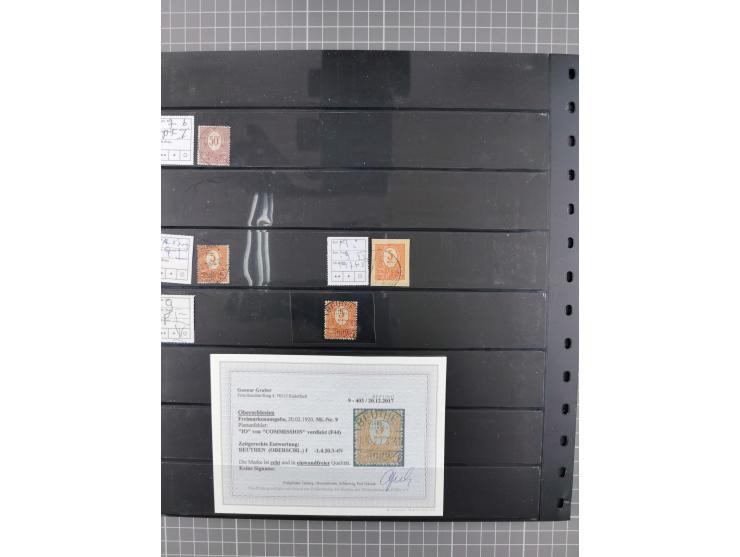 1920/22, interessante, meist postfrische und gestempelte Sammlung inkl. Dienstmarken mit besseren Marken, Farben, Plattenfehl