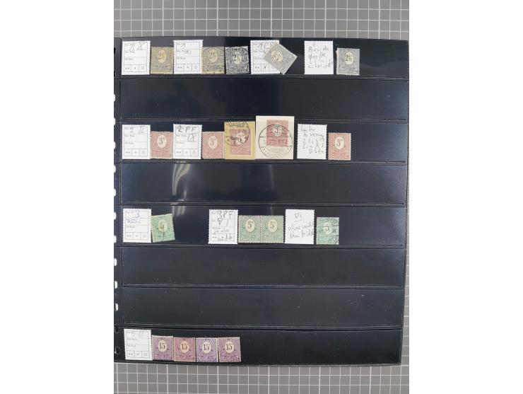 1920/22, interessante, meist postfrische und gestempelte Sammlung inkl. Dienstmarken mit besseren Marken, Farben, Plattenfehl