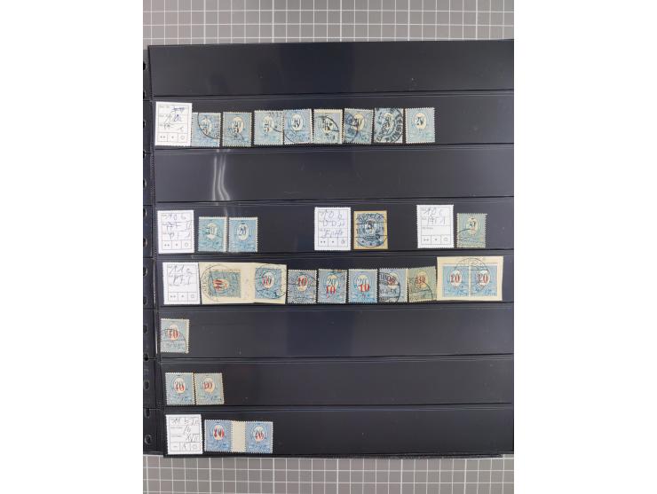 1920/22, interessante, meist postfrische und gestempelte Sammlung inkl. Dienstmarken mit besseren Marken, Farben, Plattenfehl