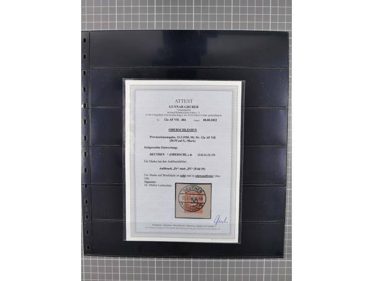 1920/22, interessante, meist postfrische und gestempelte Sammlung inkl. Dienstmarken mit besseren Marken, Farben, Plattenfehl