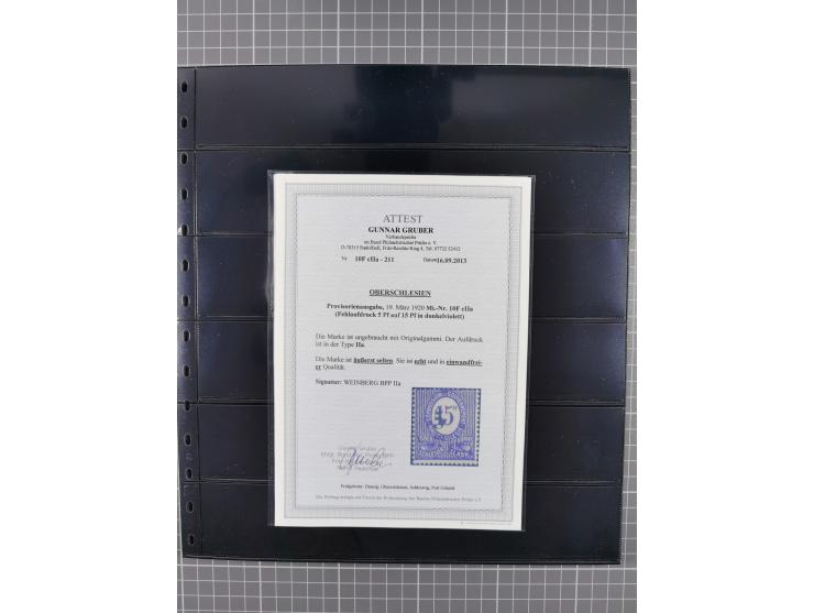 1920/22, interessante, meist postfrische und gestempelte Sammlung inkl. Dienstmarken mit besseren Marken, Farben, Plattenfehl