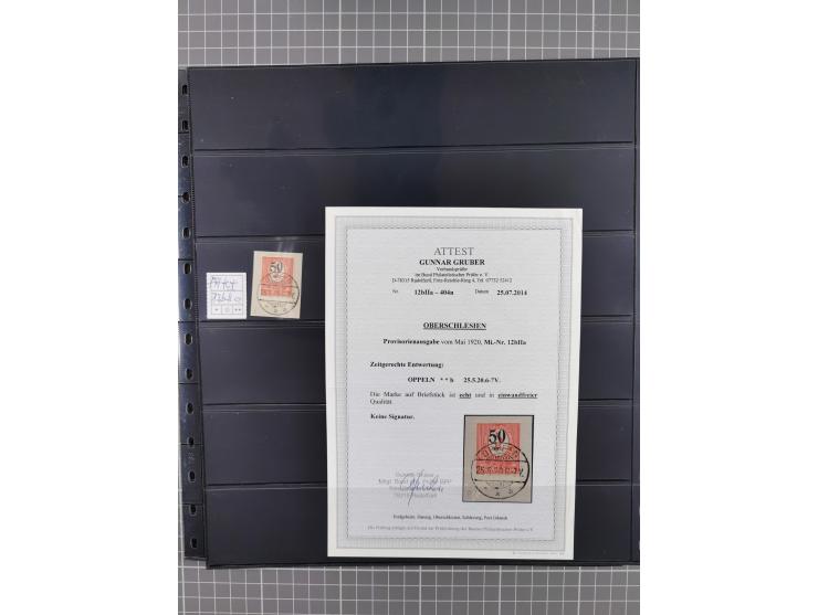 1920/22, interessante, meist postfrische und gestempelte Sammlung inkl. Dienstmarken mit besseren Marken, Farben, Plattenfehl