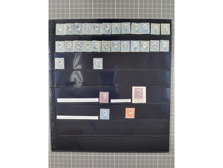 1920/22, interessante, meist postfrische und gestempelte Sammlung inkl. Dienstmarken mit besseren Marken, Farben, Plattenfehl