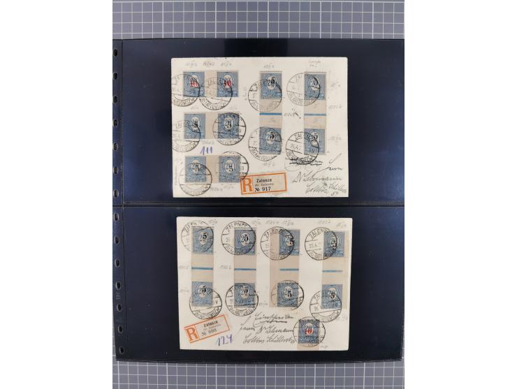 1920/22, interessante, meist postfrische und gestempelte Sammlung inkl. Dienstmarken mit besseren Marken, Farben, Plattenfehl