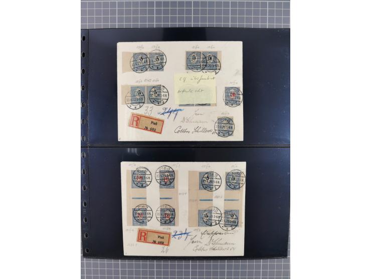 1920/22, interessante, meist postfrische und gestempelte Sammlung inkl. Dienstmarken mit besseren Marken, Farben, Plattenfehl
